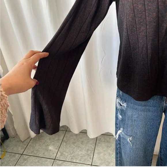 Athleta Harmony Pose Ribbed Hoodie In Brown Women's small. - Picture 3 of 8